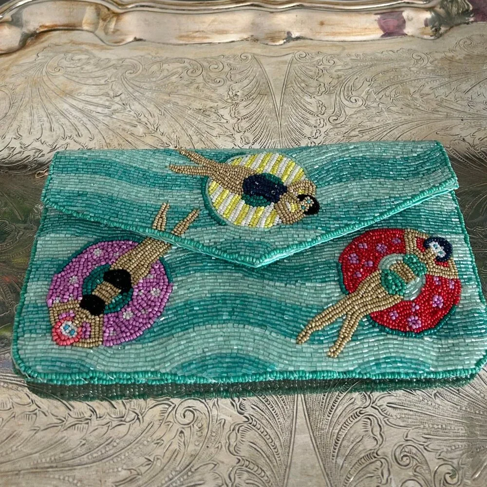 Beaded Pool Summer Clutch - Picture 2 of 3